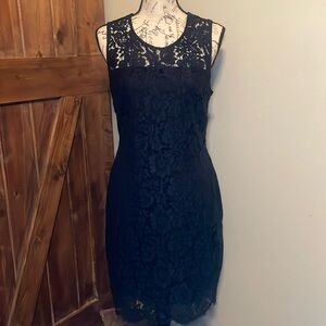 Navy Lace Banana Republic Cocktail Dress